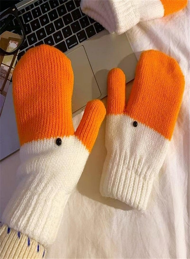 Gootd Winter Goose Gloves, Funny Novelty Animal Gloves with Thermal Soft Lining, Cute Goose Mittens Gift for Girl Friend Women (1, goose, Regular size) - Image 2